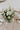 classic white and green table centre for wedding table from manchester wedding florist The Flower Lounge.